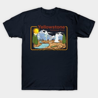 Unveiling Nature's Majesty: Journey Through Yellowstone National Park T-Shirt